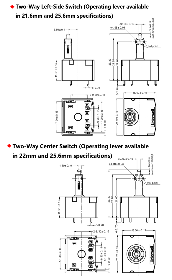 two-way seat adjustment switch drawing
